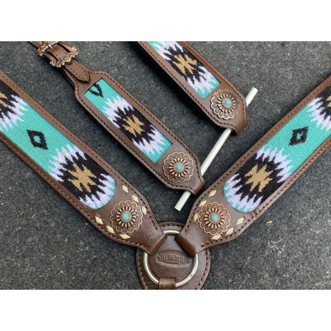 Showman Windsong Mesa One Ear Headstall and Breastcollar Set #3