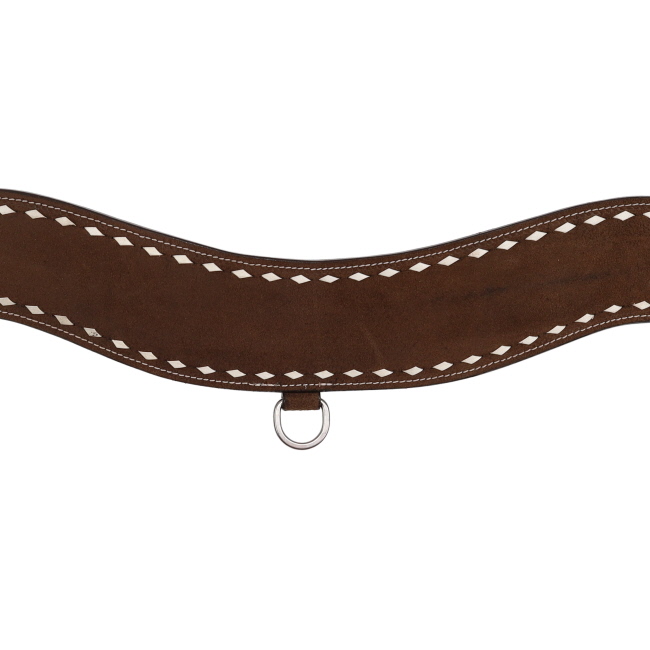 Showman Chocolate Roughout Tripping Collar with White Buckstitch #2