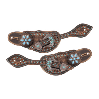 Showman Ladie's Dusky Teal Spur Strap