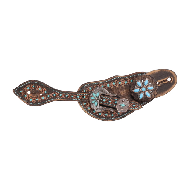 Showman Ladie's Dusky Teal Spur Strap #2
