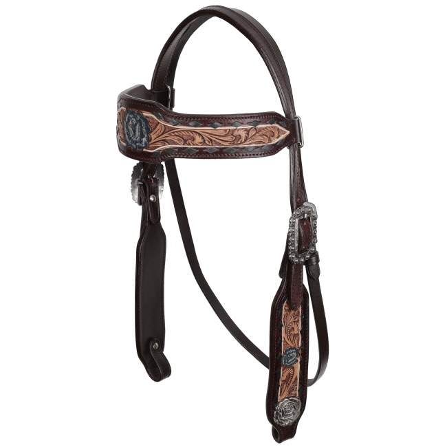 Showman Dark Range Rose Browband Headstall and Breastcollar Set #2