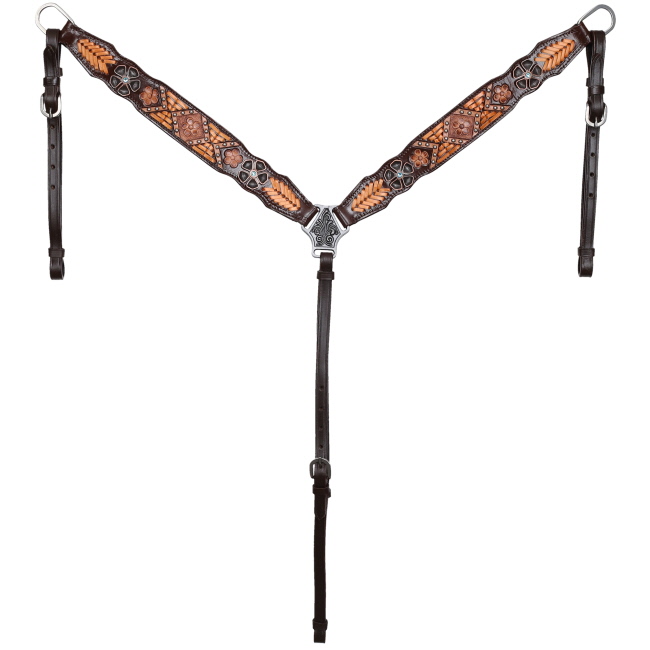 Showman Ranch Blossom One Ear Headstall & Breastcollar Set #3