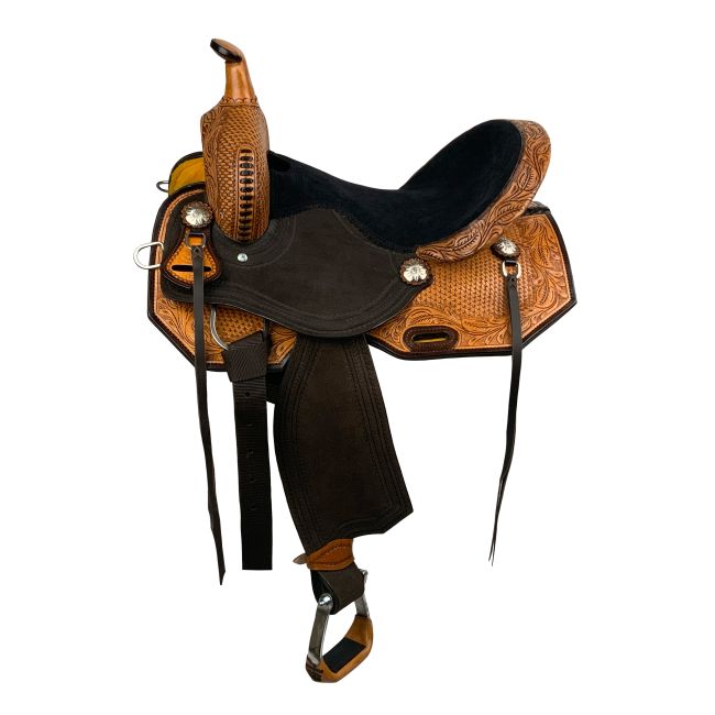 Double T Wild Frontier Barrel Style Saddle - 14, 15, 16 Inch