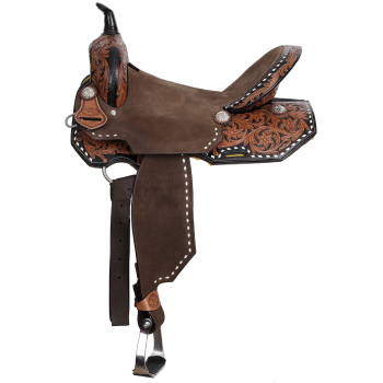 Double T Heritage Rose Spinal Relief Barrel Style Saddle - 15, 16 Inch