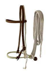 Showman Argentina Cow Leather Bosal Hackamore Set