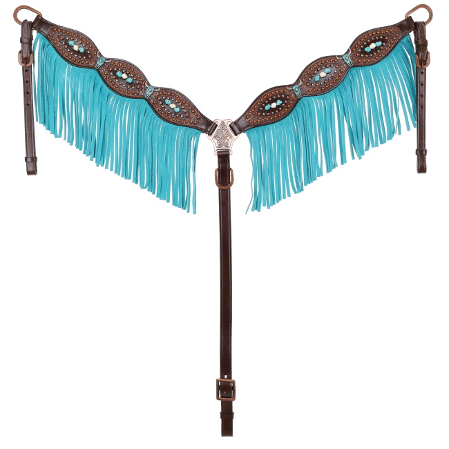 Showman Limited Edition Celestial Steer One Ear Headstall and Breastcollar Set #3