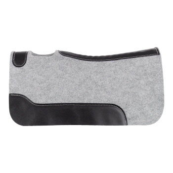 24" x 24" Gray Contoured Felt Saddle Pad