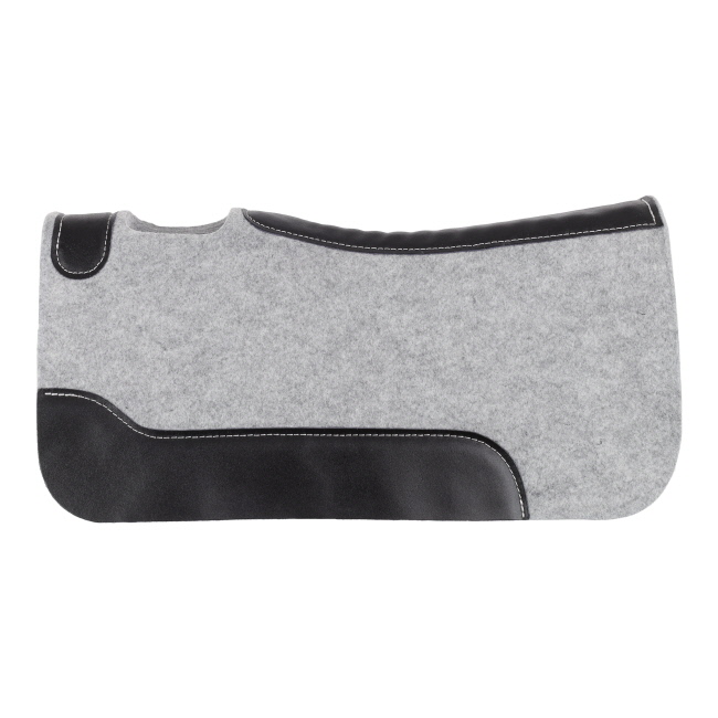 24" x 24" Gray Contoured Felt Saddle Pad