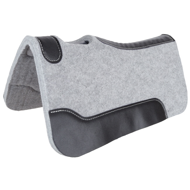 24" x 24" Gray Contoured Felt Saddle Pad #2