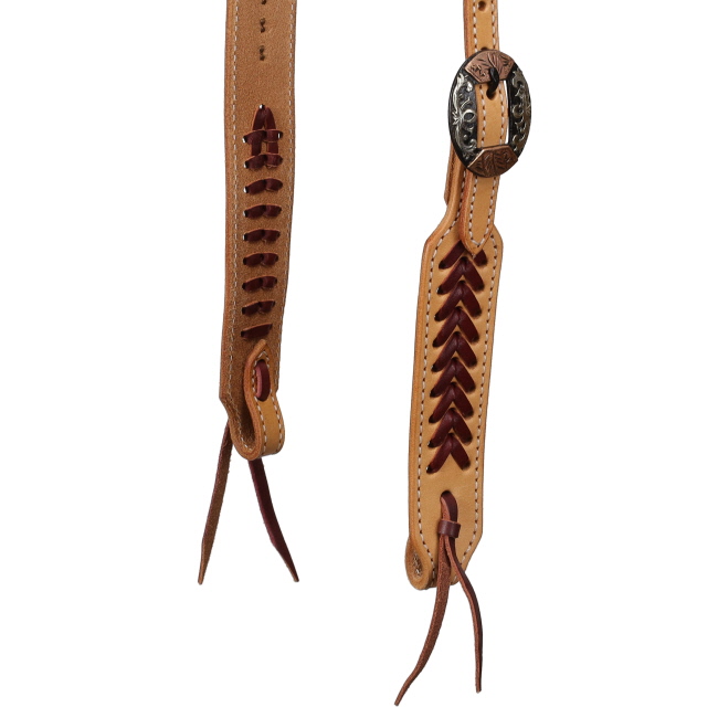 Showman Desert Gold Split Ear Argentina Cow Leather Headstall #3