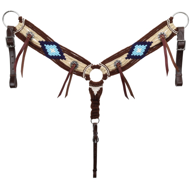 Showman High Desert Mohair One Ear Headstall and Breastcollar Set #3
