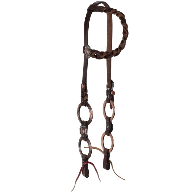 Showman Roughrider Rings One Ear Headstall and Breastcollar Set #2