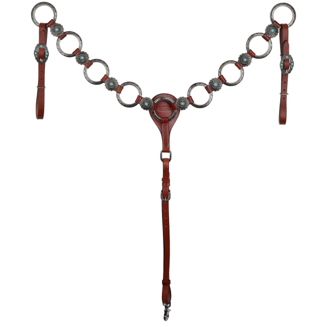 Showman Wildflower Halo One Ear Headstall and Breastcollar Set #3