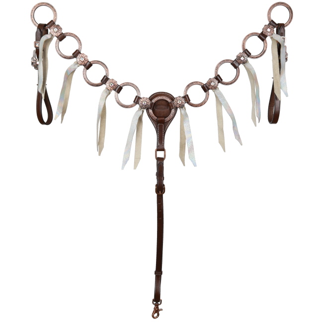 Showman Frosted Halo One Ear Headstall and Breastcollar Set #3