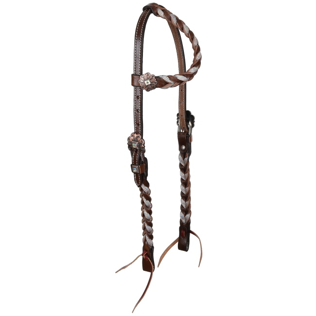 Showman Frosted Halo One Ear Headstall and Breastcollar Set #2