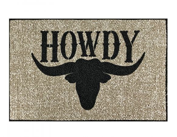 27" x 18" Howdy Steer Welcome mat