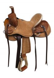 12" Double T Youth hard seat roper style saddle