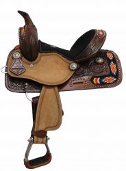12" Double T Youth/Pony embroidered Navajo saddle