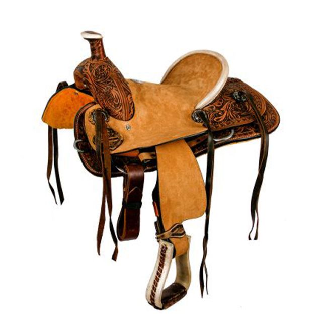 Double T Wild Bloom Roper Style Saddle - 12 Inch