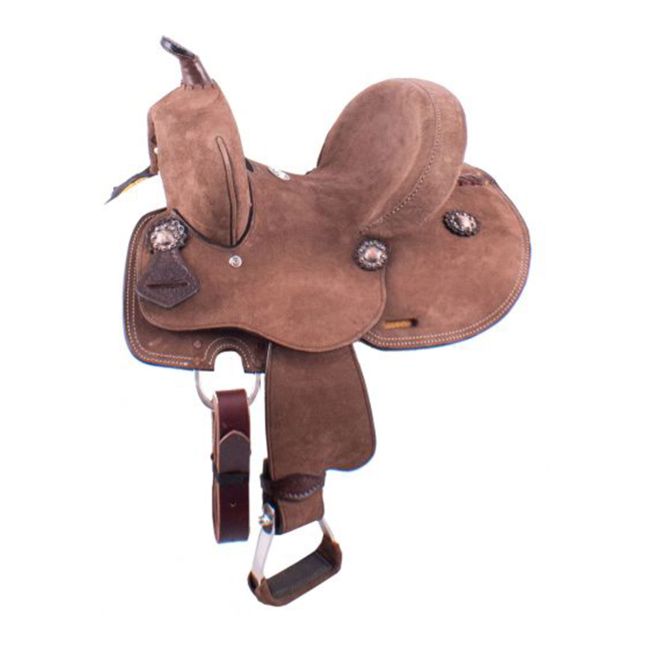 Double T Youth Hard Seat Barrel Style Saddle - 10 Inch