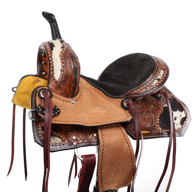 Double T Wildhide Series Alma Barrel Style Saddle - 12 Inch #3
