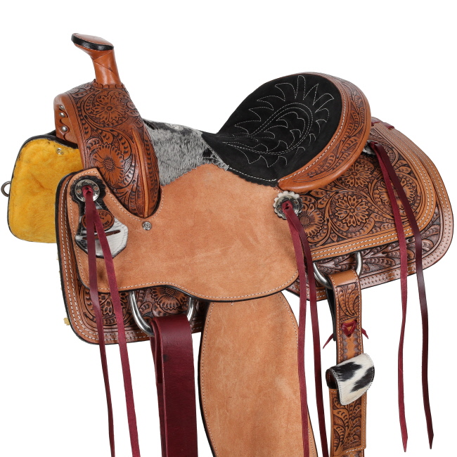 Double T Classic Stitch Cowpoke Roper Style Saddle - 14 Inch #3