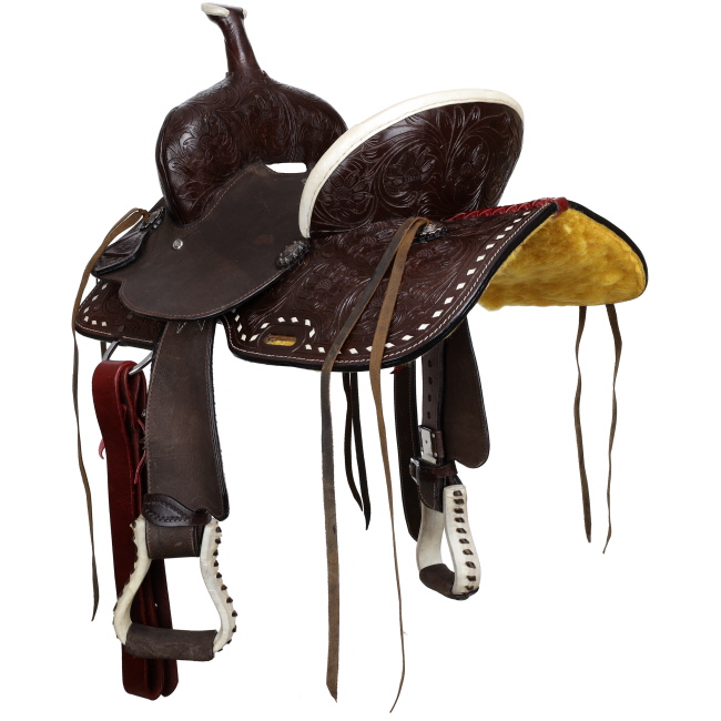Double T Midnight Cheyenne Barrel Style Saddle - 12 Inch #2