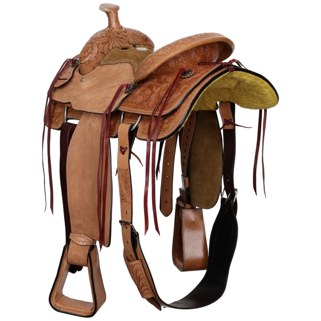 Double T Palomino Prairie Roper Style Saddle - 14 Inch #2