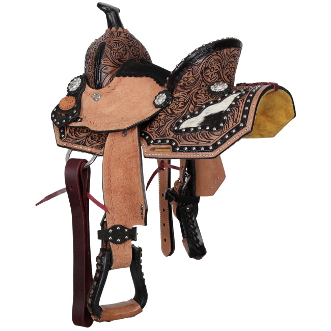 Double T Wildhide Series Alma Youth Barrel Style Saddle - 8 Inch #2
