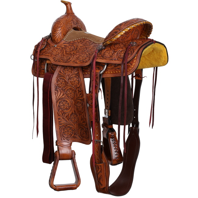 Double T Classic Stitch Sheridan Roper Style Saddle - 16 Inch #3