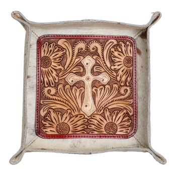Showman Rancher’s Cross Hair-On Cowhide Tray