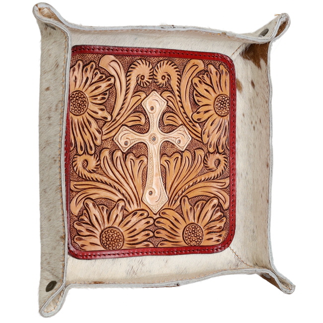 Showman Rancher’s Cross Hair-On Cowhide Tray #2