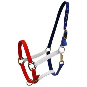 Showman Red, White and Blue nylon halter