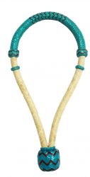 Showman 5/8" Rawhide Core Teal and cream Bosal