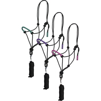 Showman Cowboy Knot Halter with Braided Nose
