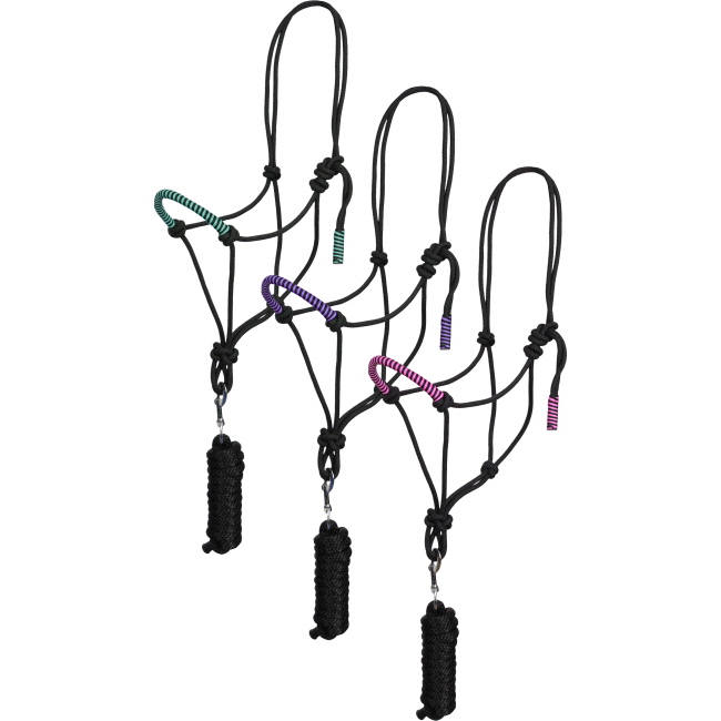 Showman Cowboy Knot Halter with Braided Nose