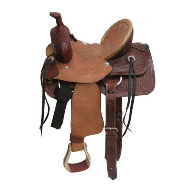 Buffalo Cowhand Youth Roper Style Saddle - 12 Inch