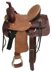 12" Buffalo Youth hard seat roper style saddle