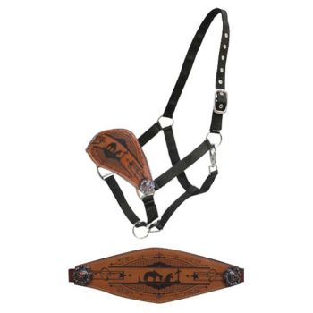 Showman Praying Cowboy Bronc Nose Halter