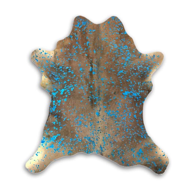 Mini Acid Wash Brazilian Hair on Cowhide Rug - 7-9 Sq. Ft. #3