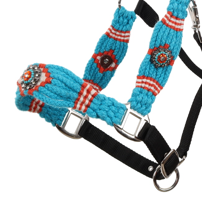 Showman Citrus Sea Mohair Wool Bronc Halter #2