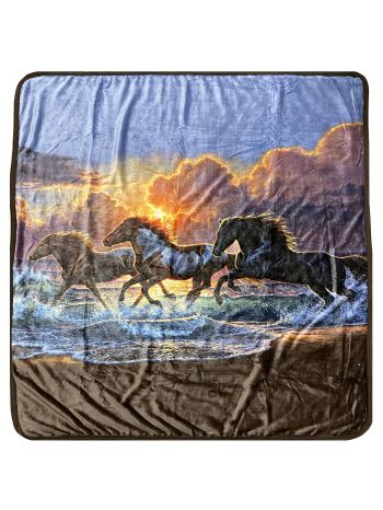 'Making Waves' Silk Touch Sherpa Lined Throw Blanket - 50" x 60" #4