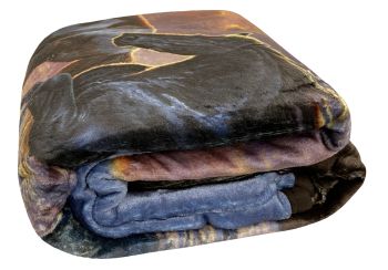 'Making Waves' Silk Touch Sherpa Lined Throw Blanket - 50" x 60" #3