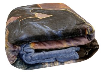 'Against the Wind' Silk Touch Sherpa Lined Throw Blanket - 50" x 60" #3