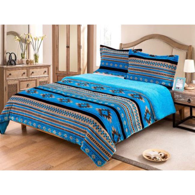 King Size 3 Pc Borrego Comforter Set with Southwest Design #4