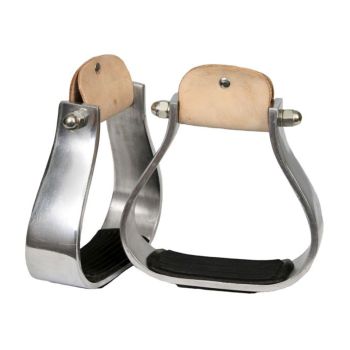 Showman Wide Aluminum Stirrup with Rubber Grip Tread