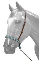 Showman Adjustable Teal Filigree Noseband and Tie Down