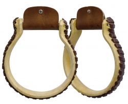 Showman Rawhide covered Oxbow stirrup