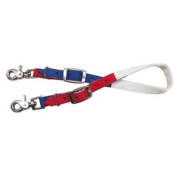 Showman Red, white and blue nylon wither strap