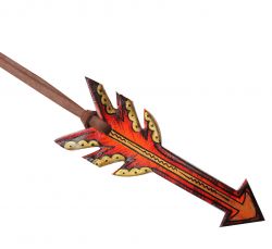 6.5" hand painted tie on saddle arrow with yellow accents